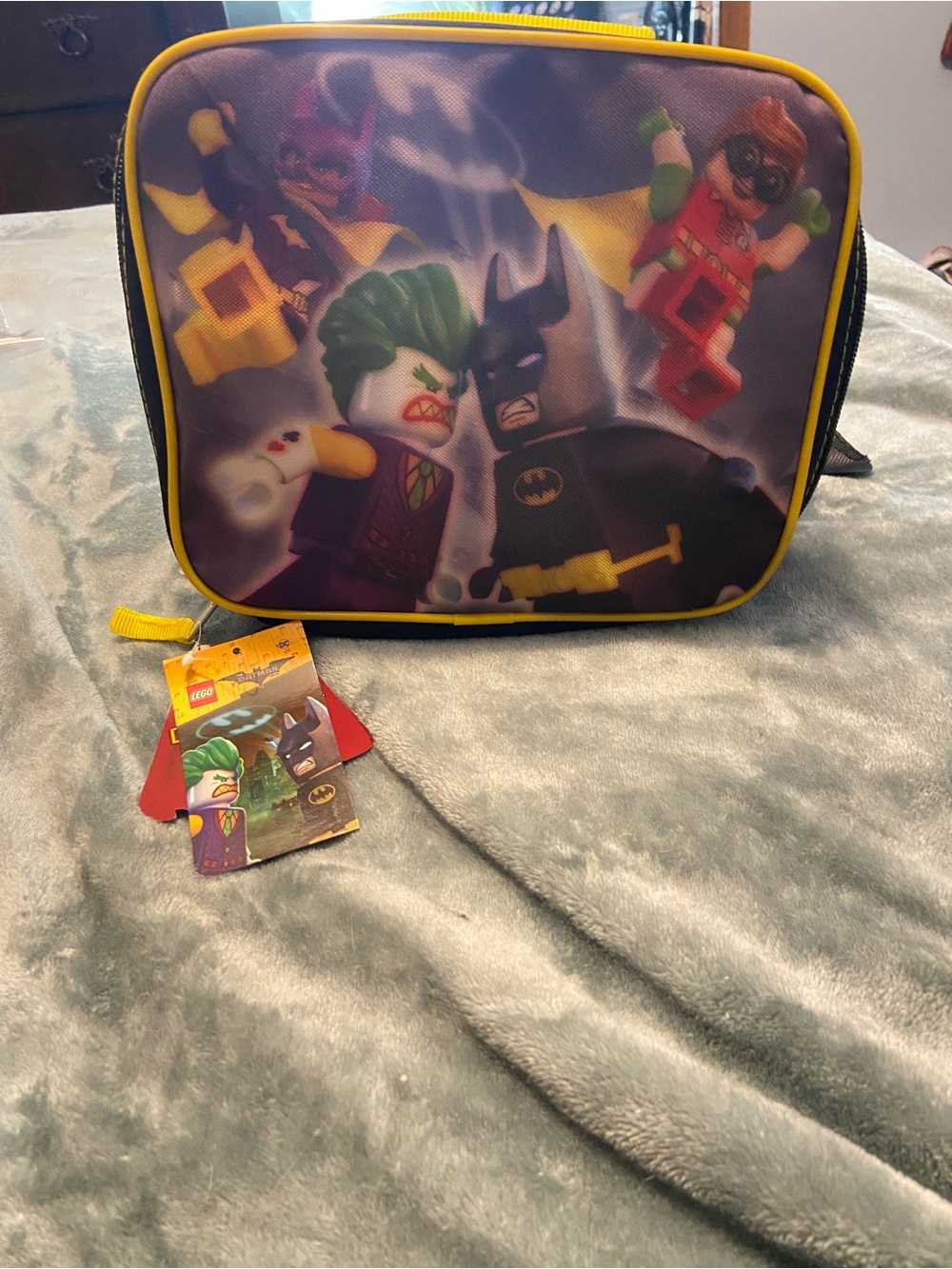 Lego Batman Lunch Bag with Yellow and Black Accents